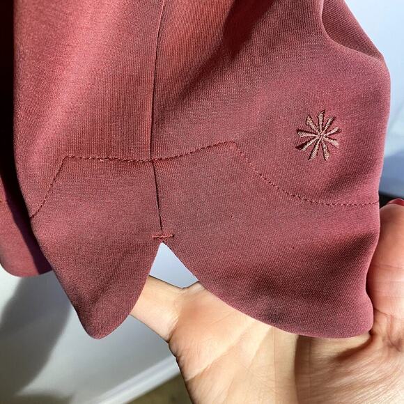 Athleta Brick Red Scoop Neck Short Sleeve Oversized Active Shirt - Picture 4 of 5